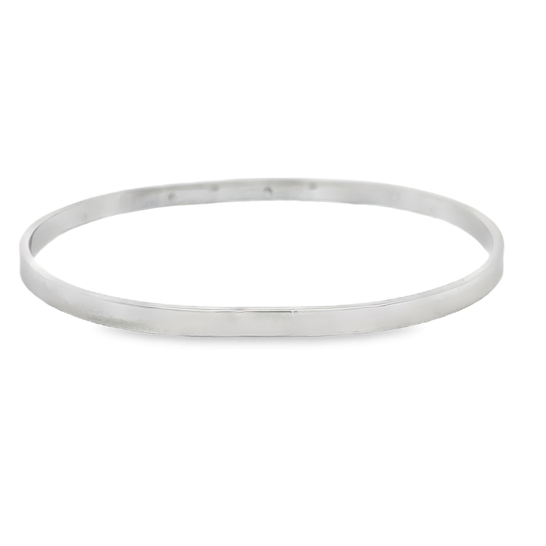 0.75 CTW Diamond 14K White Gold Bangle Bracelet