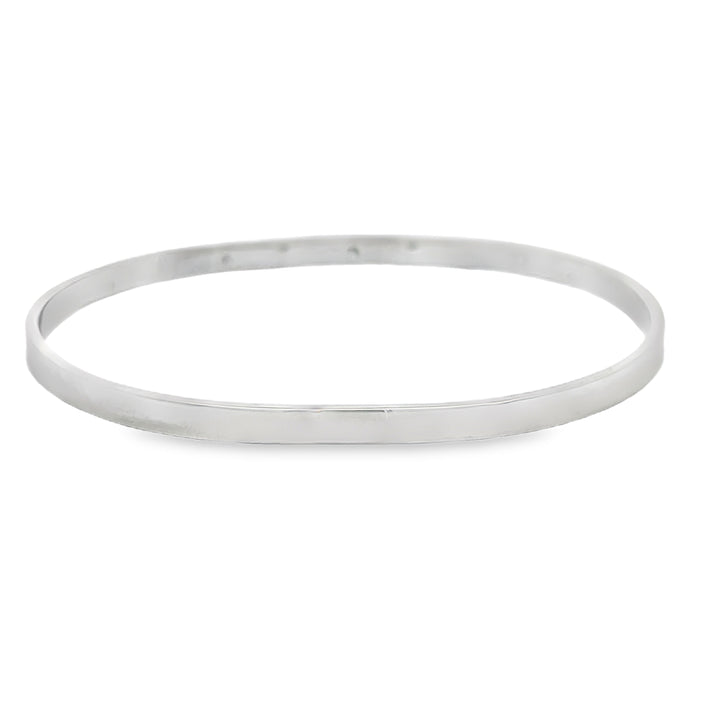 0.75 CTW Diamond 14K White Gold Bangle Bracelet