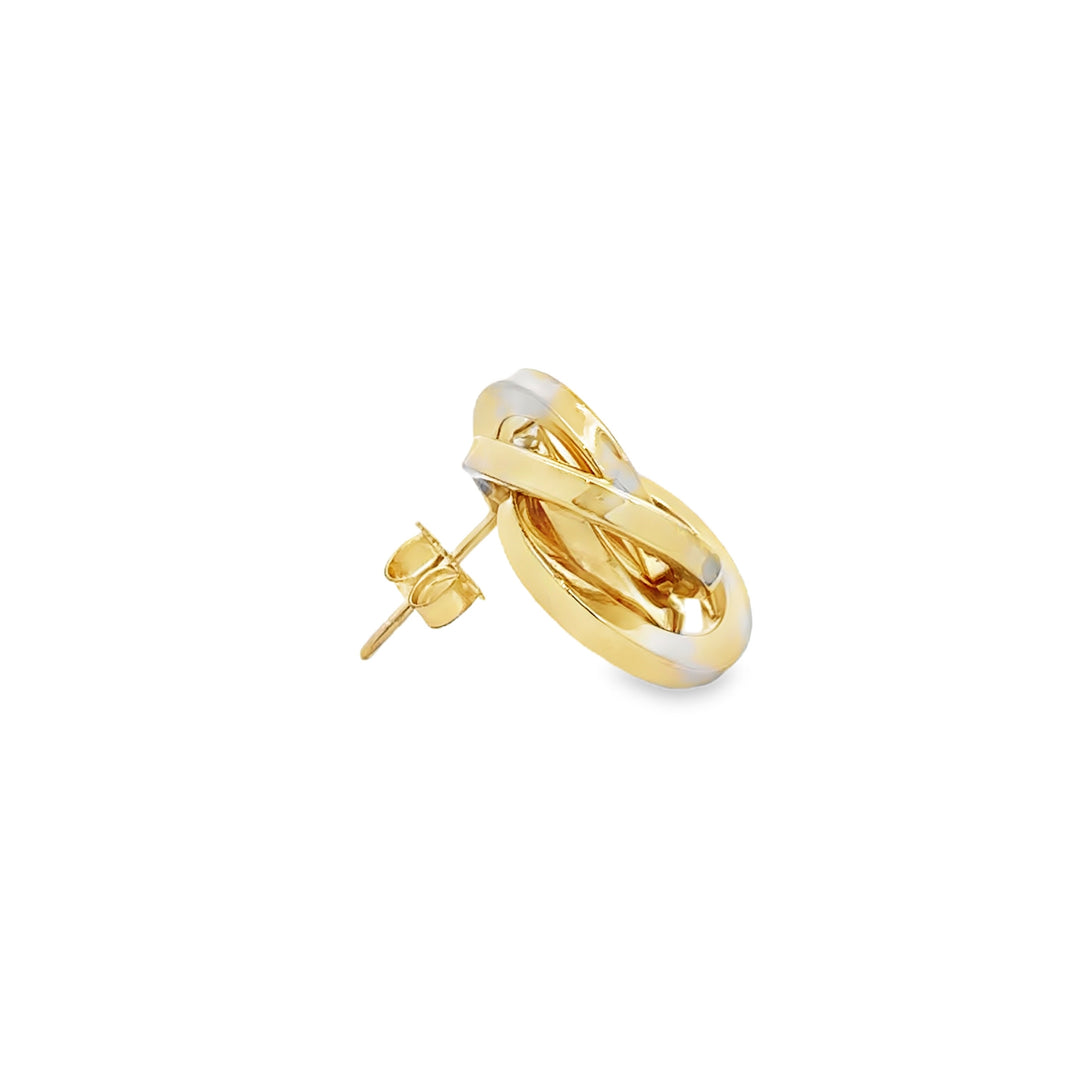 14K Yellow Gold Knot Stud Earrings