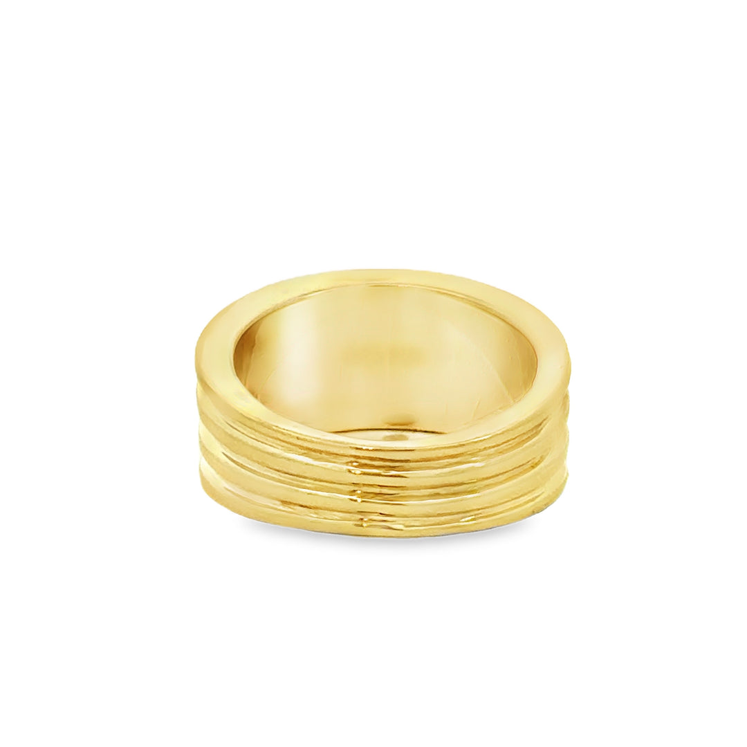 14K Yellow Gold Wide Band Ring