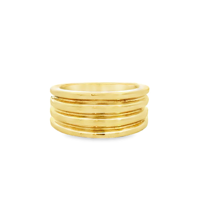 14K Yellow Gold Wide Band Ring