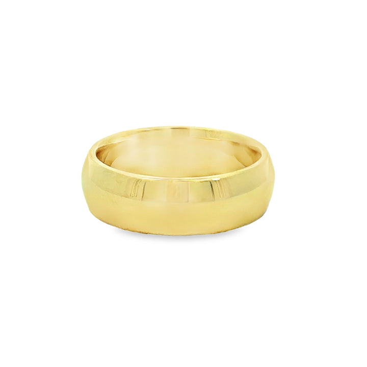 14K Yellow Gold 7.2mm Men’s Wedding Band