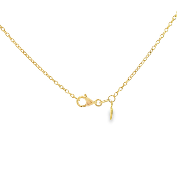 18K Yellow Gold 0.35 CTW Diamond Ball Necklace 16"