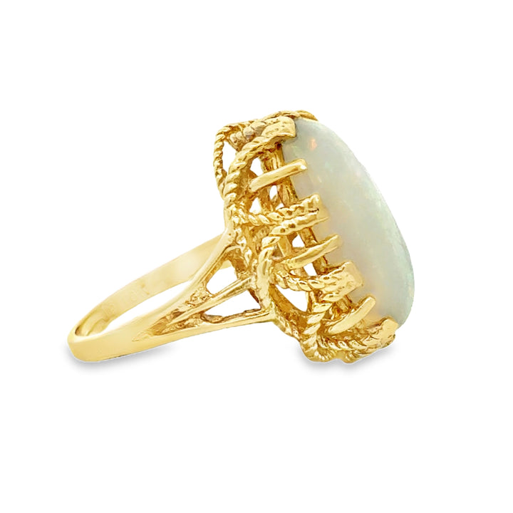 10K Yellow Gold Opal Statement Ring