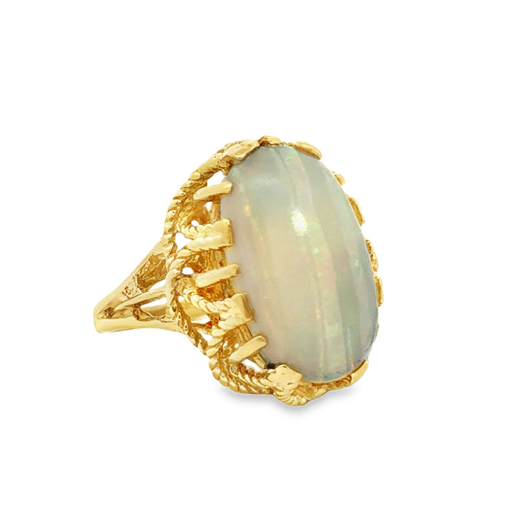 10K Yellow Gold Opal Statement Ring