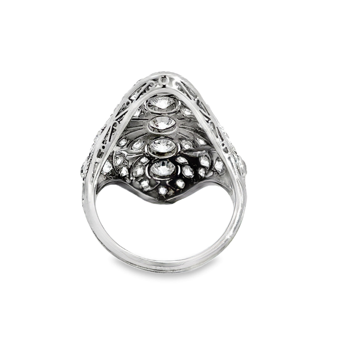 2.00 CTW Diamond Vintage Ring Platinum