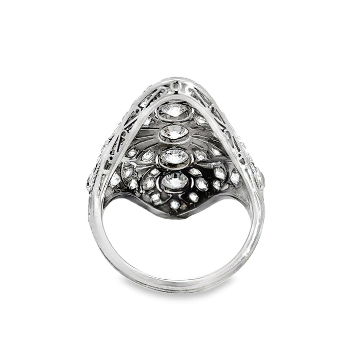 2.00 CTW Diamond Vintage Ring Platinum