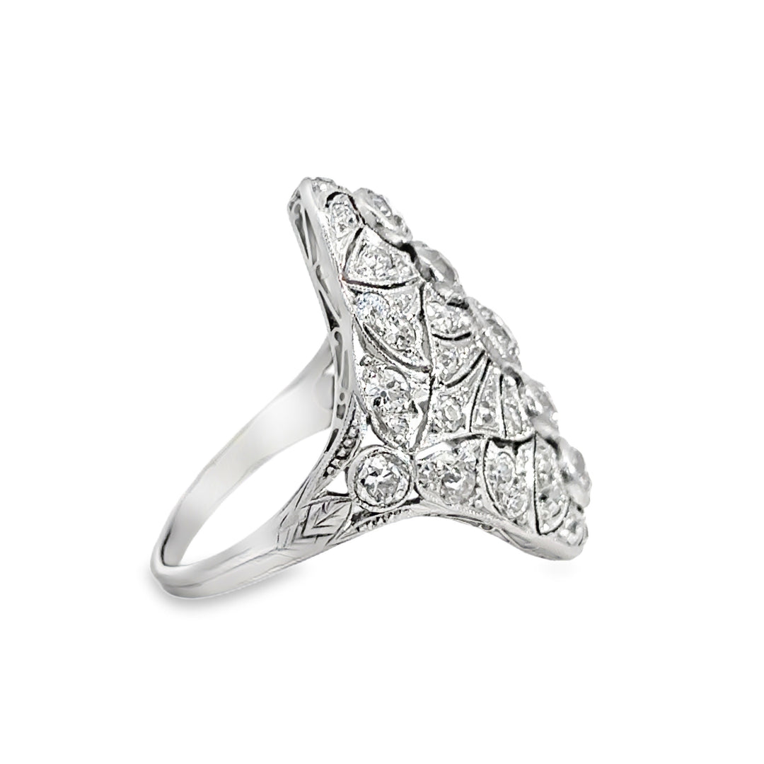 2.00 CTW Diamond Vintage Ring Platinum