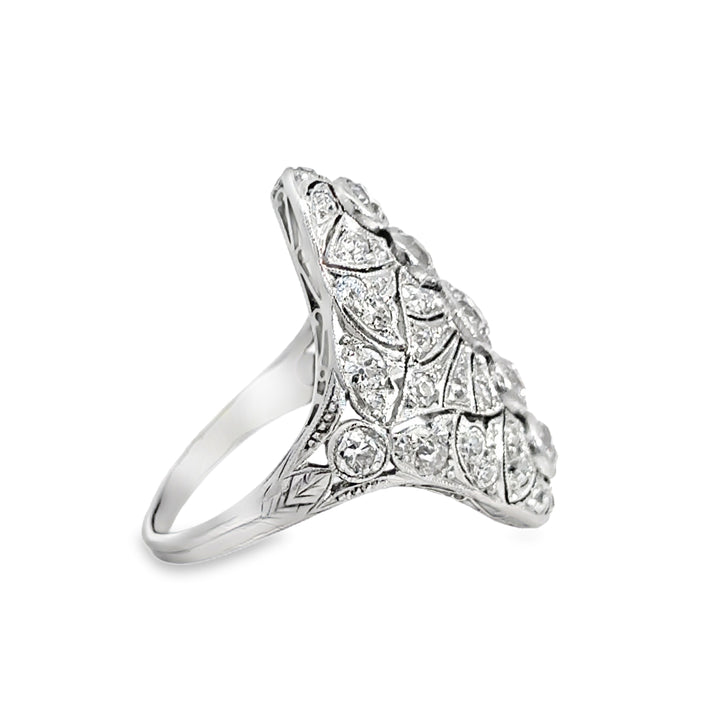 2.00 CTW Diamond Vintage Ring Platinum