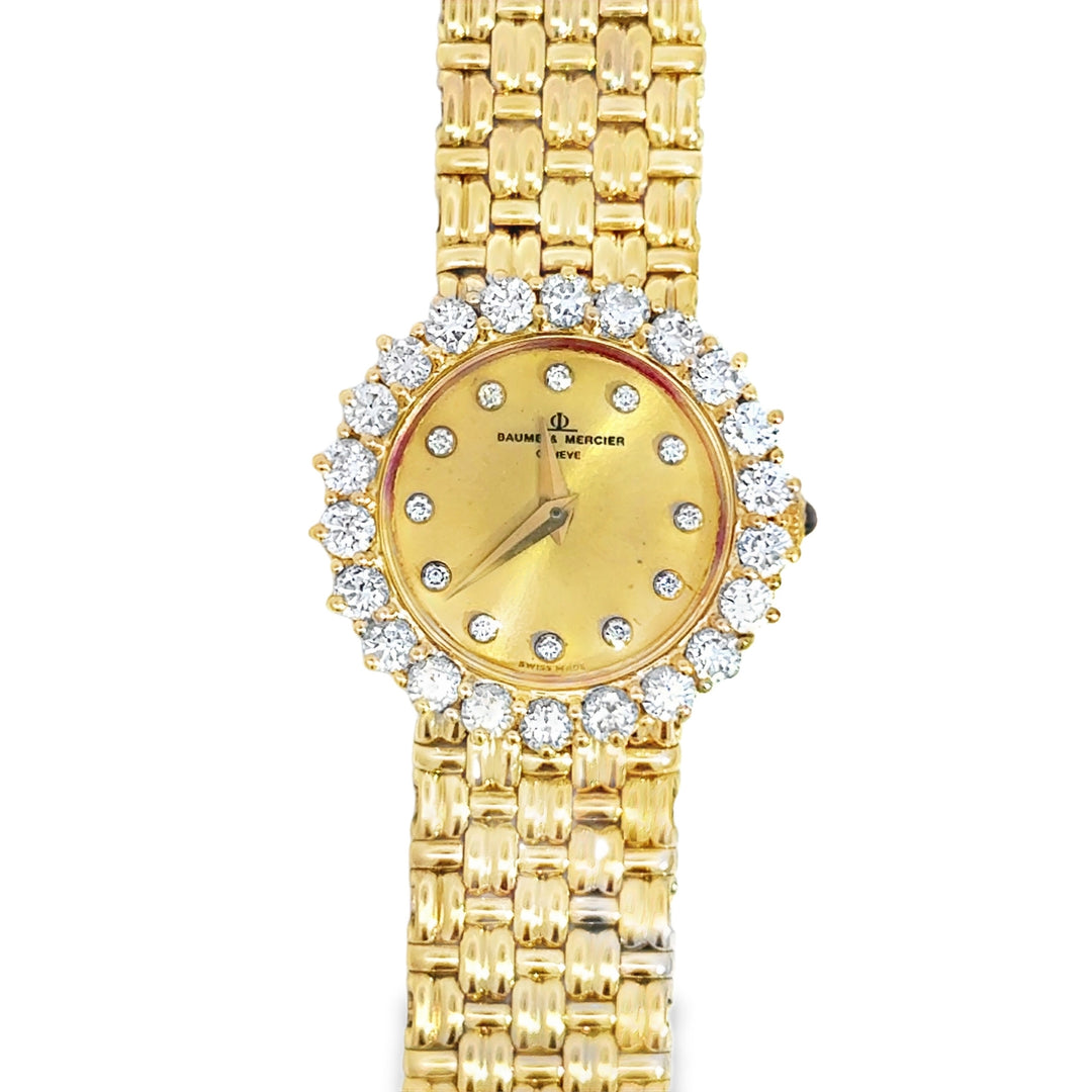 Pre-Owned Baume & Mercier 1.25 CTW Diamond 18K Yellow Gold Ladies Watch