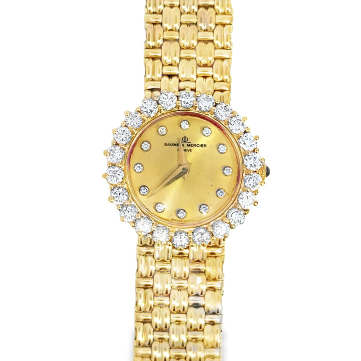 Pre-Owned Baume & Mercier 1.25 CTW Diamond 18K Yellow Gold Ladies Watch