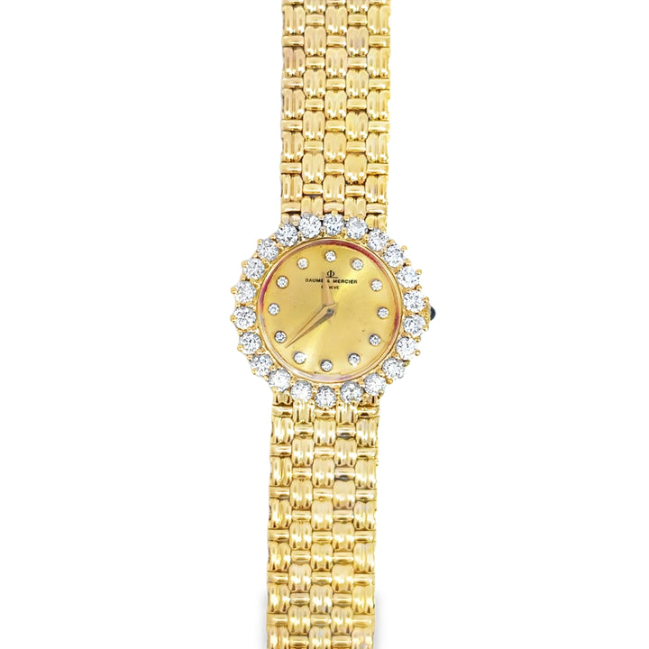Pre-Owned Baume & Mercier 1.25 CTW Diamond 18K Yellow Gold Ladies Watch