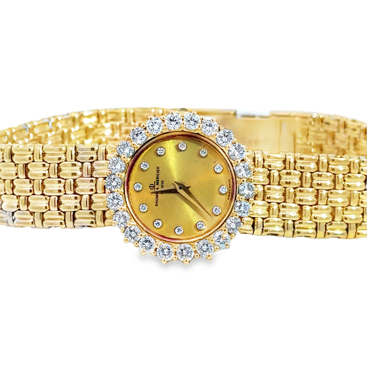 Pre-Owned Baume & Mercier 1.25 CTW Diamond 18K Yellow Gold Ladies Watch