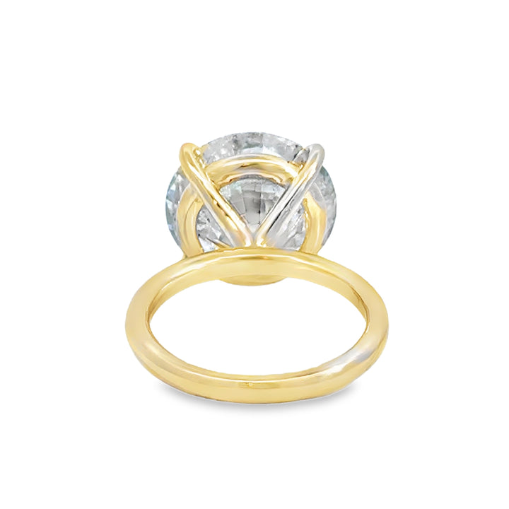 12.43 CT Diamond 14K Yellow Gold Engagement Ring