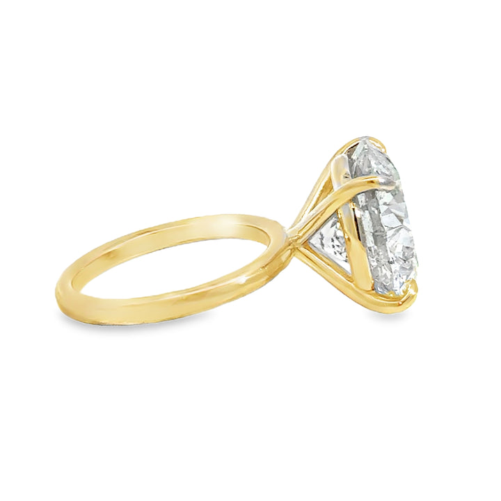 12.43 CT Diamond 14K Yellow Gold Engagement Ring