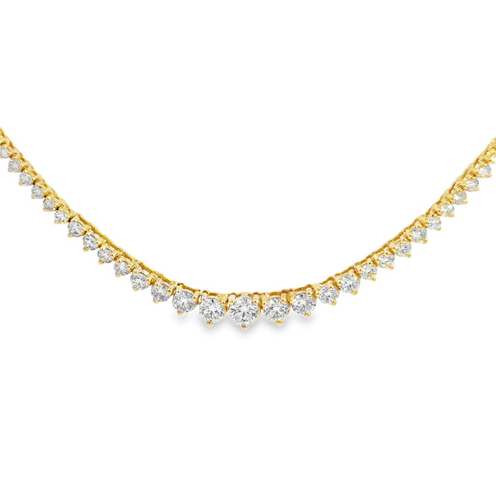 5.83 CTW Diamond 14K Yellow Gold Tennis Necklace