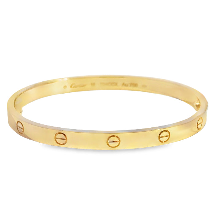 Pre-Owned Cartier Love Bracelet Medium Model 18K Yellow Gold Bracelet
