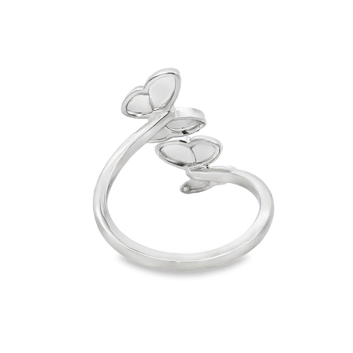 0.25 CTW Diamond Butterfly Ring 14K White Gold