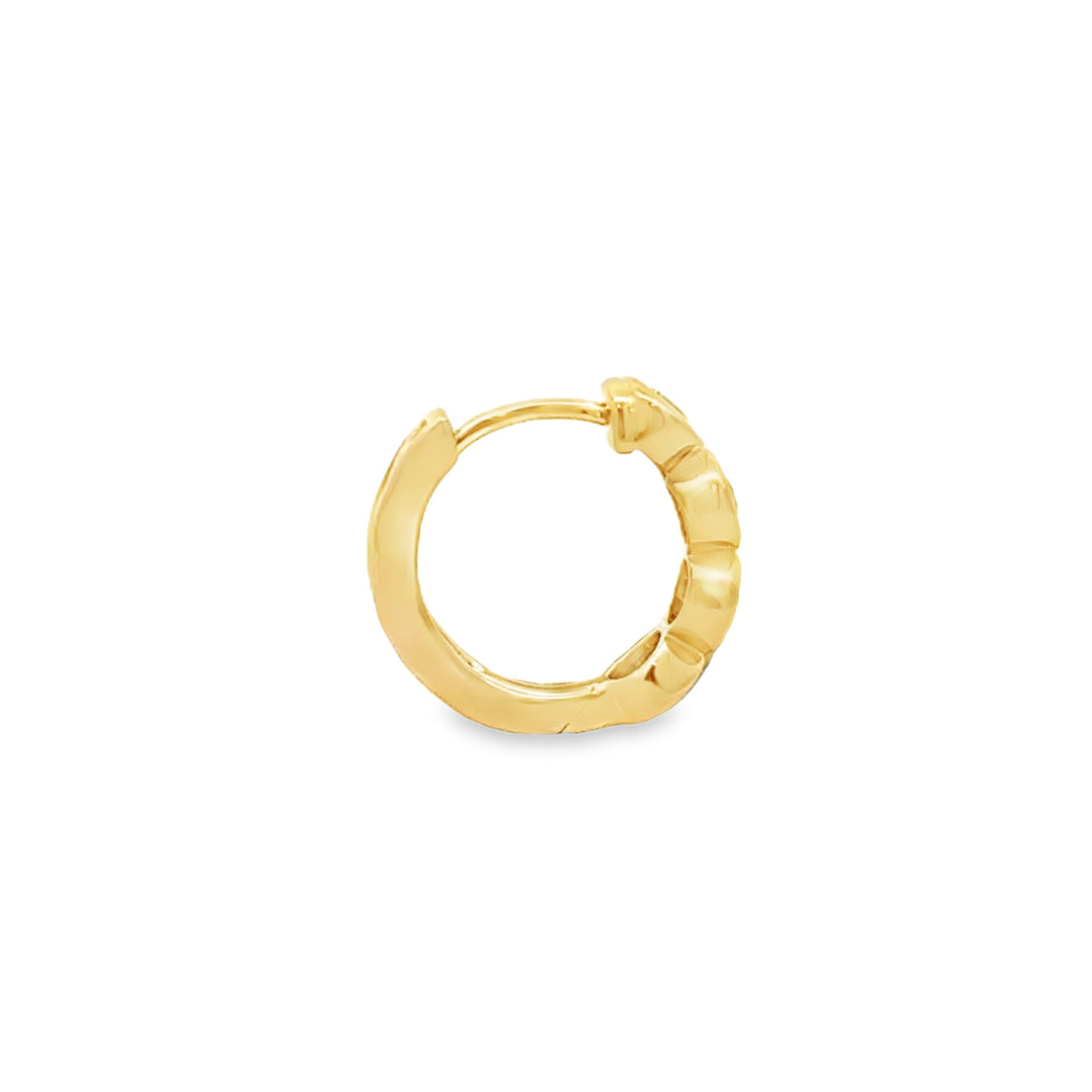 0.45 CTW Diamond 14K Yellow Gold Hoop Earrings
