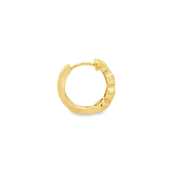 0.45 CTW Diamond 14K Yellow Gold Hoop Earrings