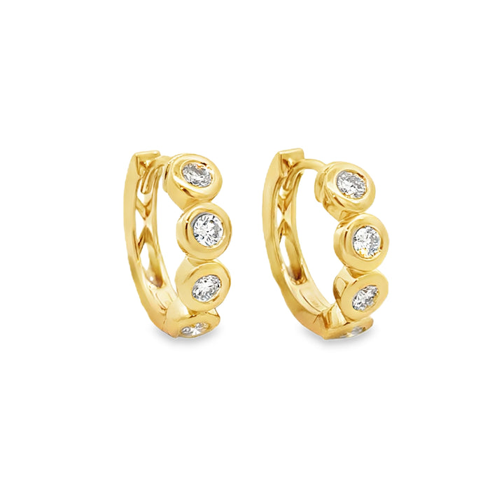 0.45 CTW Diamond 14K Yellow Gold Hoop Earrings