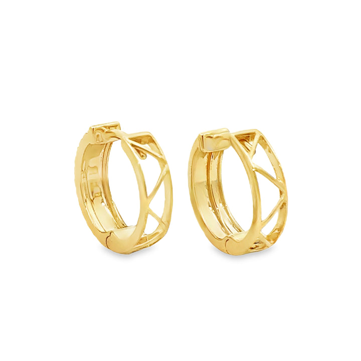 0.20 CTW Diamond 14K Yellow Gold Hoop Earrings