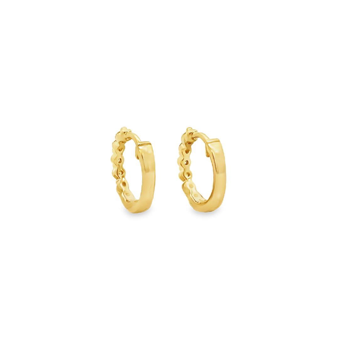 0.25 CTW Diamond 14K Yellow Gold Huggie Earrings