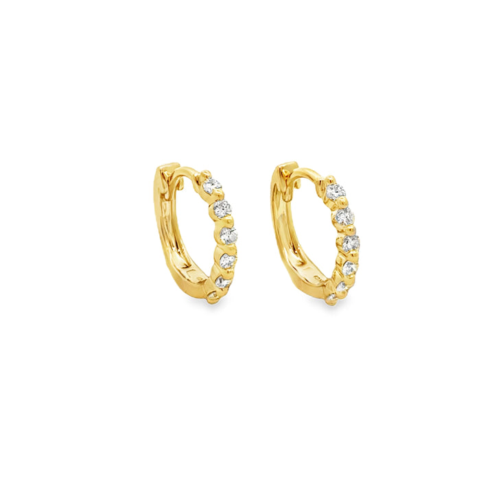 0.25 CTW Diamond 14K Yellow Gold Huggie Earrings