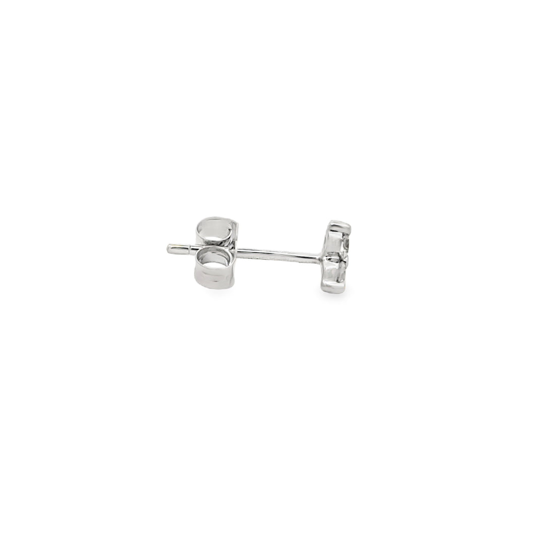0.20 CTW Triple Diamond 14K White Gold Diamond Stud Earrings