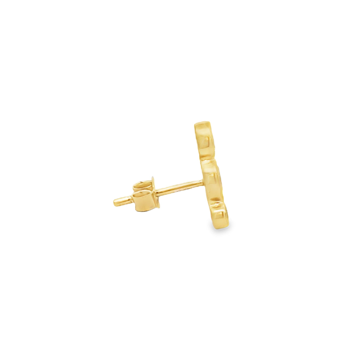 0.38 CTW Diamond 14K Yellow Gold Elongated Stud Earrings