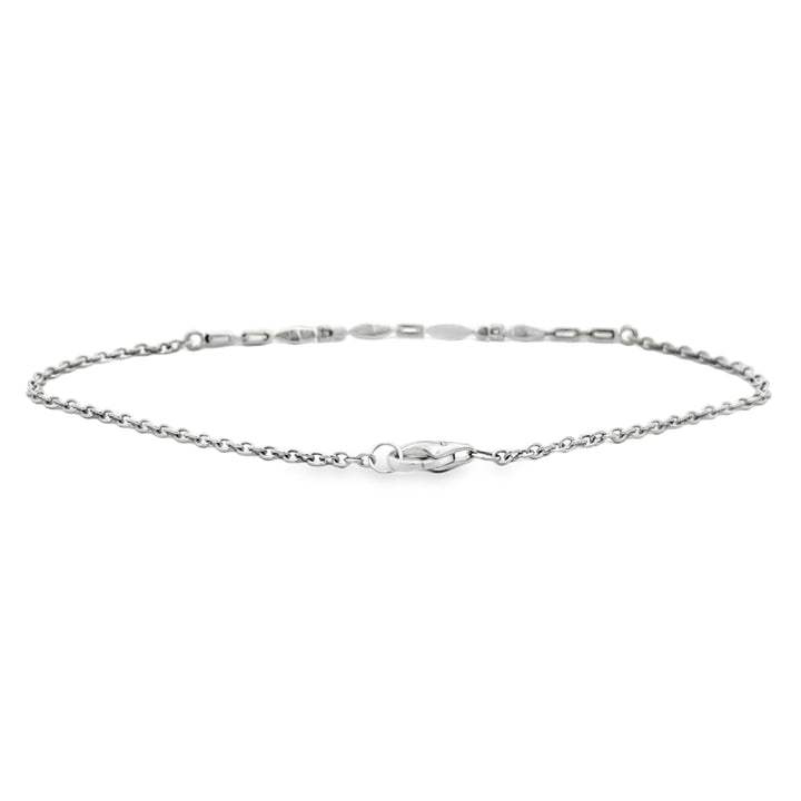 Diamond Multi Shape Chain Bracelet .30 CTW 14K White Gold