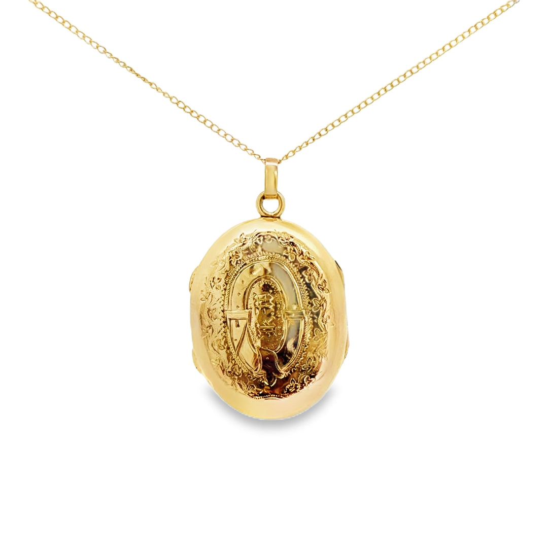 Vintage 18K Yellow Gold Locket Necklace