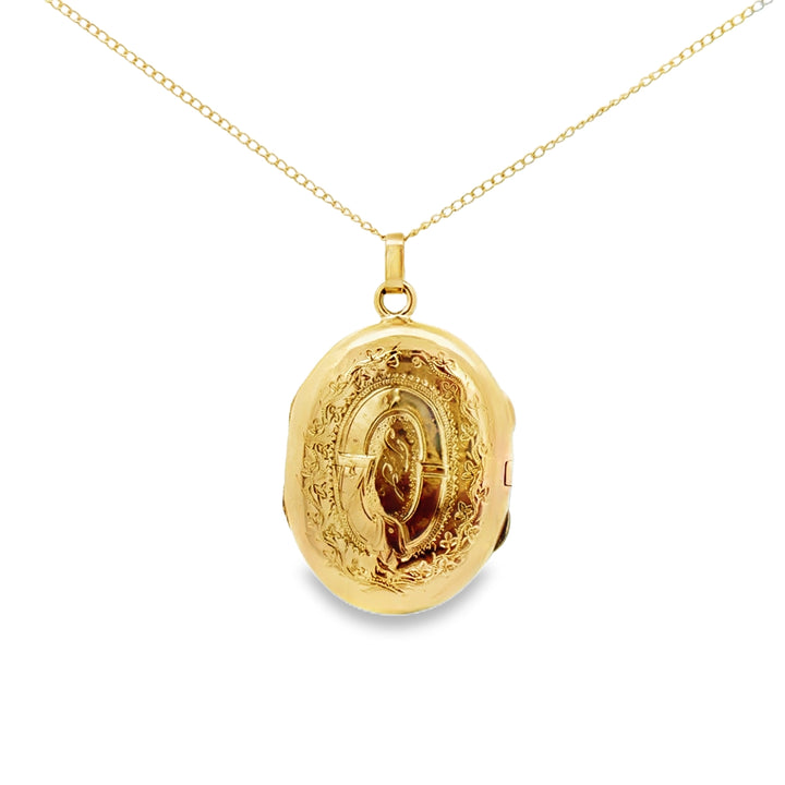 Vintage 18K Yellow Gold Locket Necklace