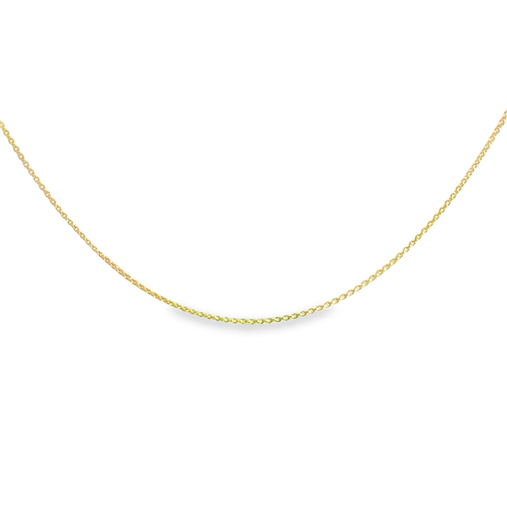 14K Yellow Gold 0.90mm Small Cable Chain Necklace