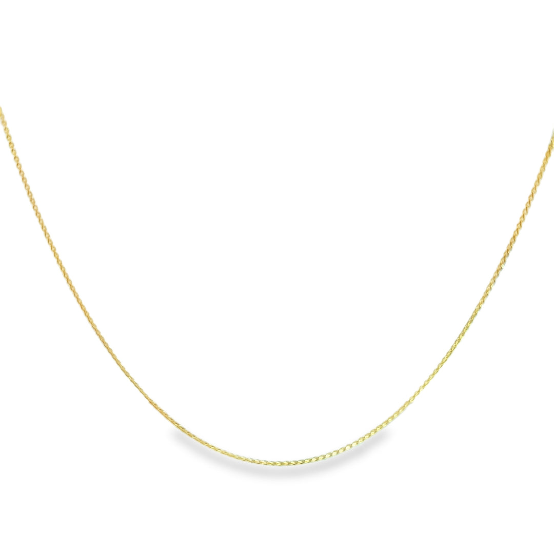 14K Yellow Gold 0.90mm Small Cable Chain Necklace