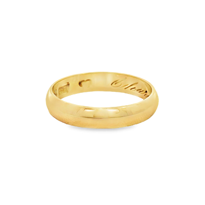 Vintage 18K Yellow Gold Men’s Wedding Band Ring