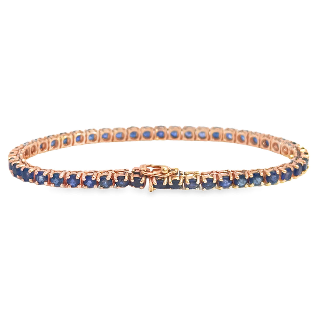 5.50 CTW Sapphire 14K Rose Gold Tennis Bracelet