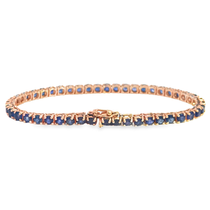 5.50 CTW Sapphire 14K Rose Gold Tennis Bracelet