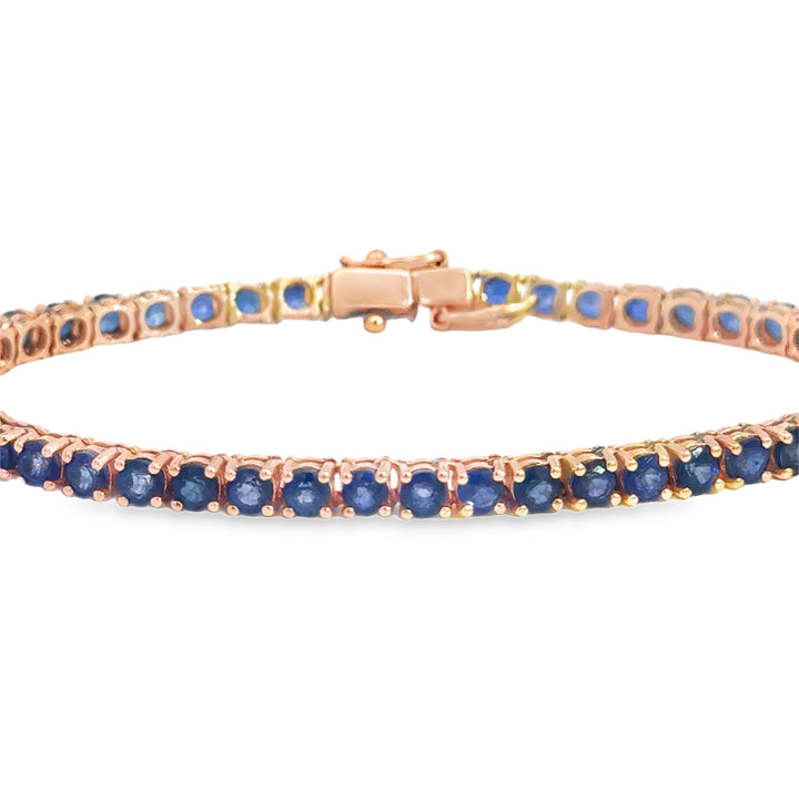 5.50 CTW Sapphire 14K Rose Gold Tennis Bracelet