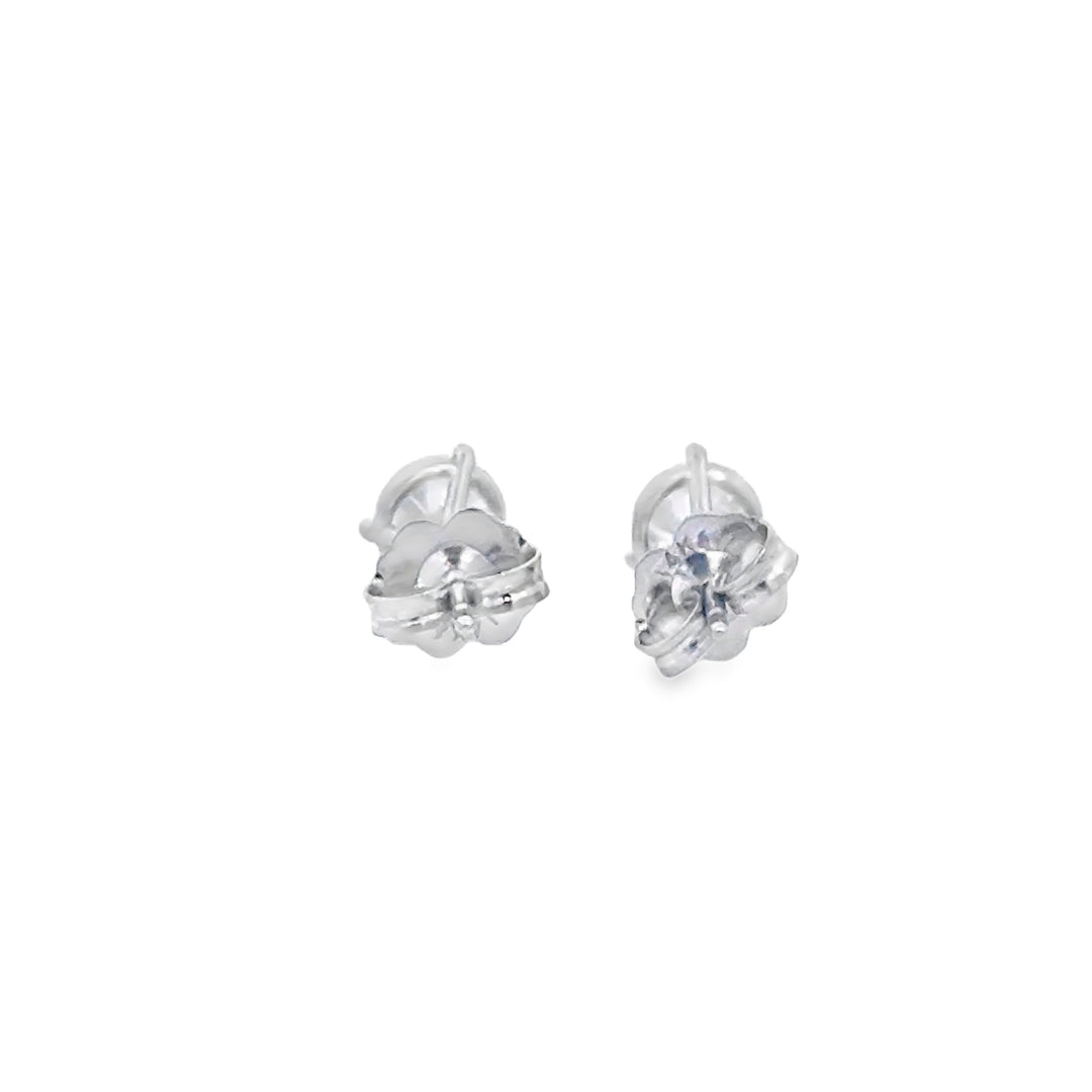 0.90 CTW Diamond 14K White Gold Martini Stud Earrings