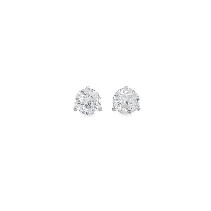 0.90 CTW Diamond 14K White Gold Martini Stud Earrings