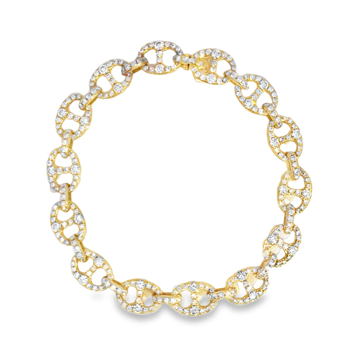 4.00 CTW Diamond 18K Yellow Gold Bracelet