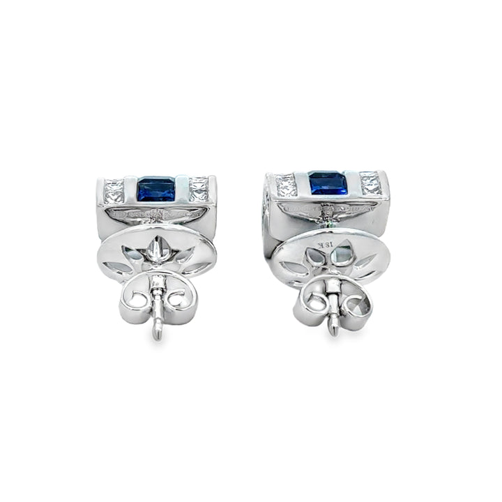 Robert Procop 3.80 CTW Blue Sapphire &amp; Diamond Platinum Masterpiece Earrings
