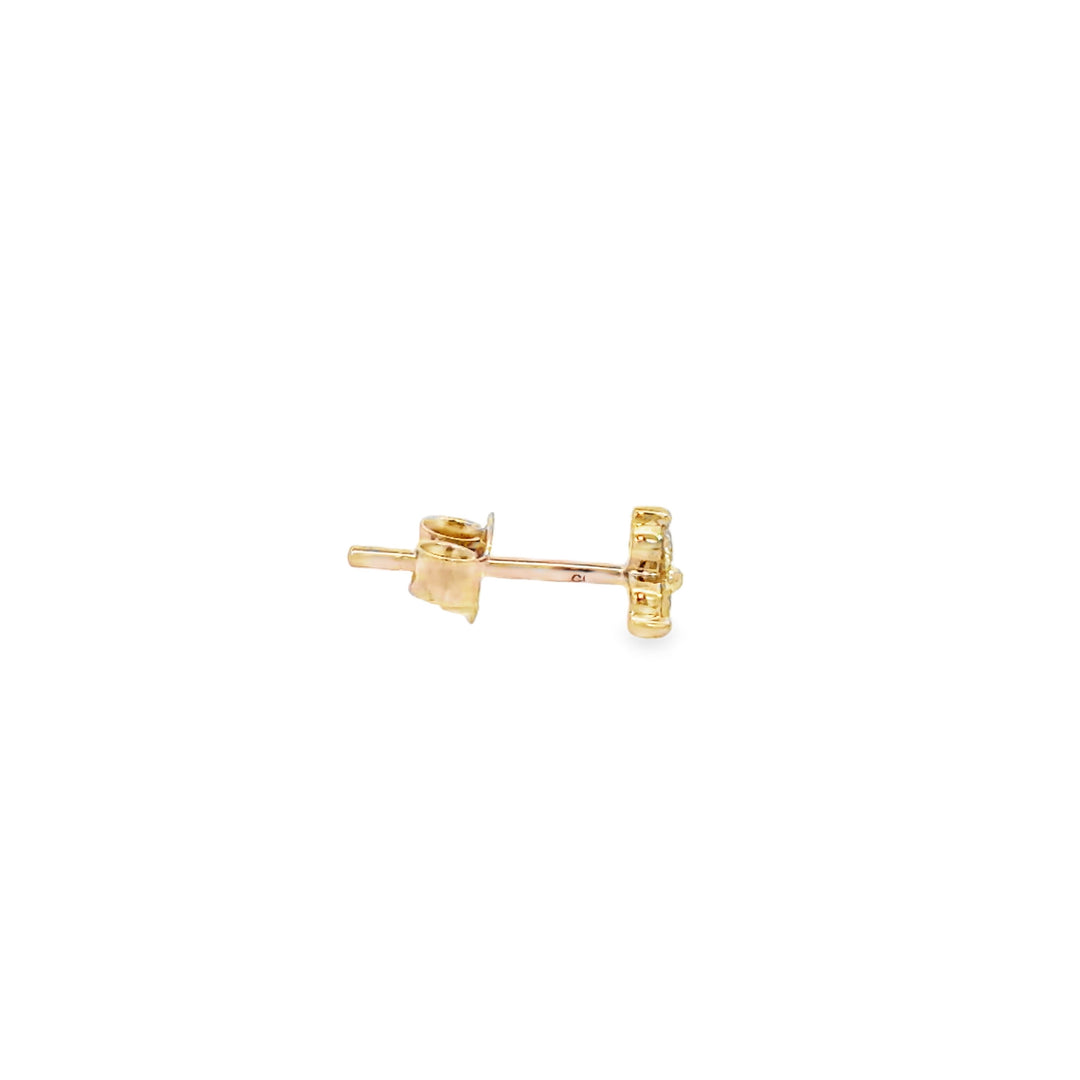 0.20 CTW Diamond 14K Yellow Gold Three-Stone Cluster Stud Earrings