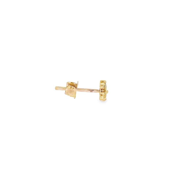 0.20 CTW Diamond 14K Yellow Gold Three-Stone Cluster Stud Earrings