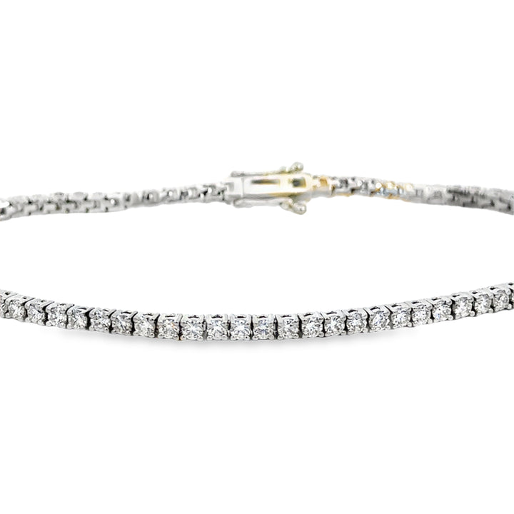 2.30 CTW Round Diamond Bracelet in 18K White Gold