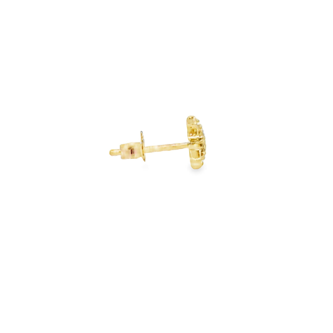 0.05 CTW Diamond 10K Yellow Gold Starburst Stud Earrings
