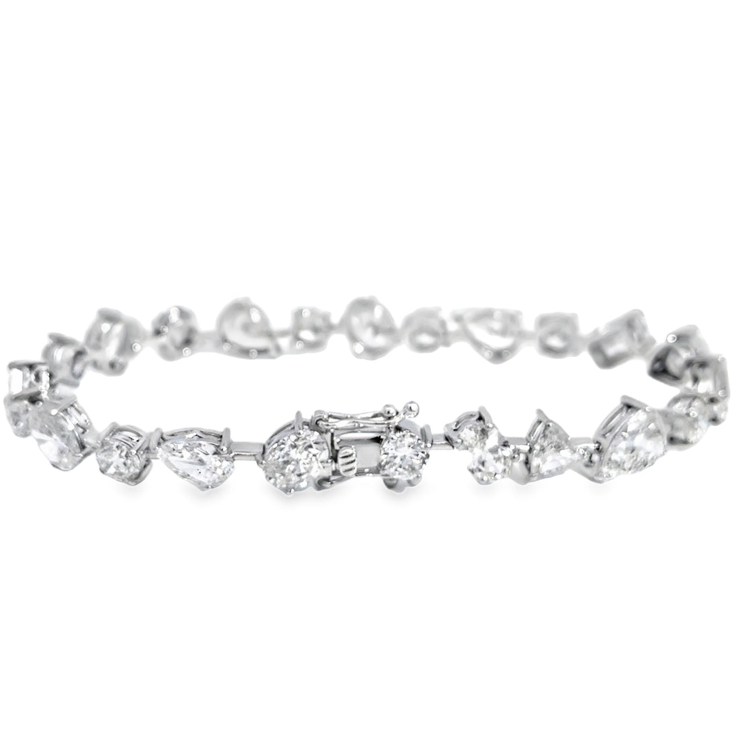 17.94 CTW Diamond 18K White Gold Bracelet