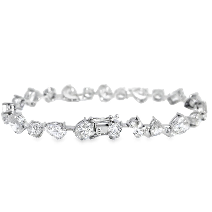 17.94 CTW Diamond 18K White Gold Bracelet