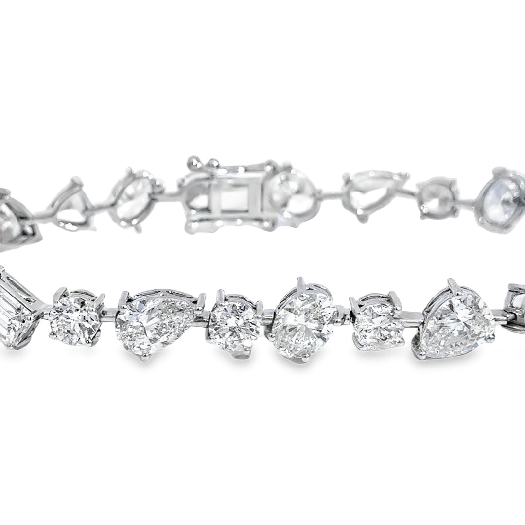 17.94 CTW Diamond 18K White Gold Bracelet